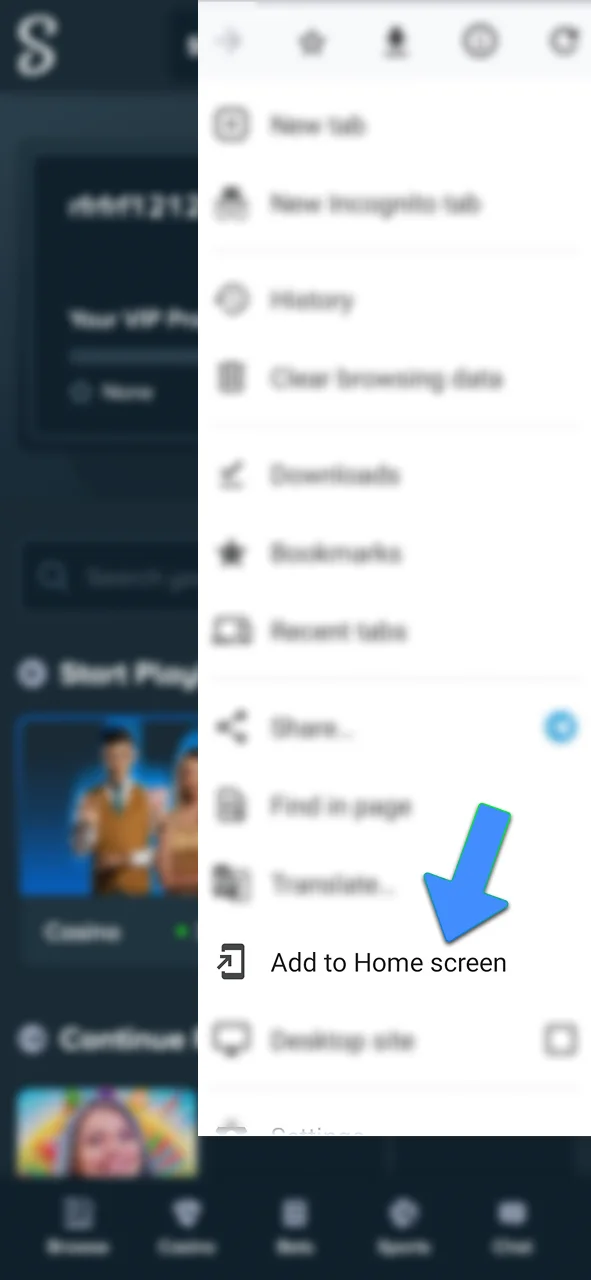 Add Stake app to your home screen.