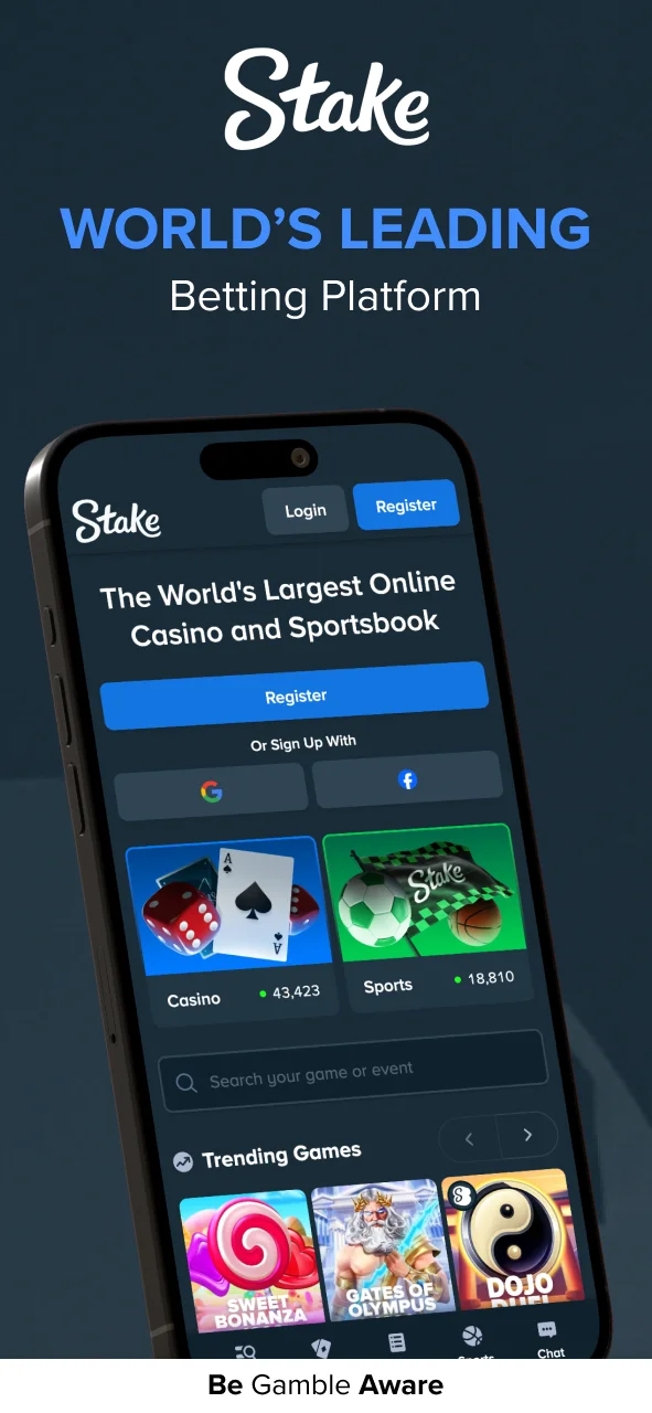 Explore Stake app homepage and start playing now.