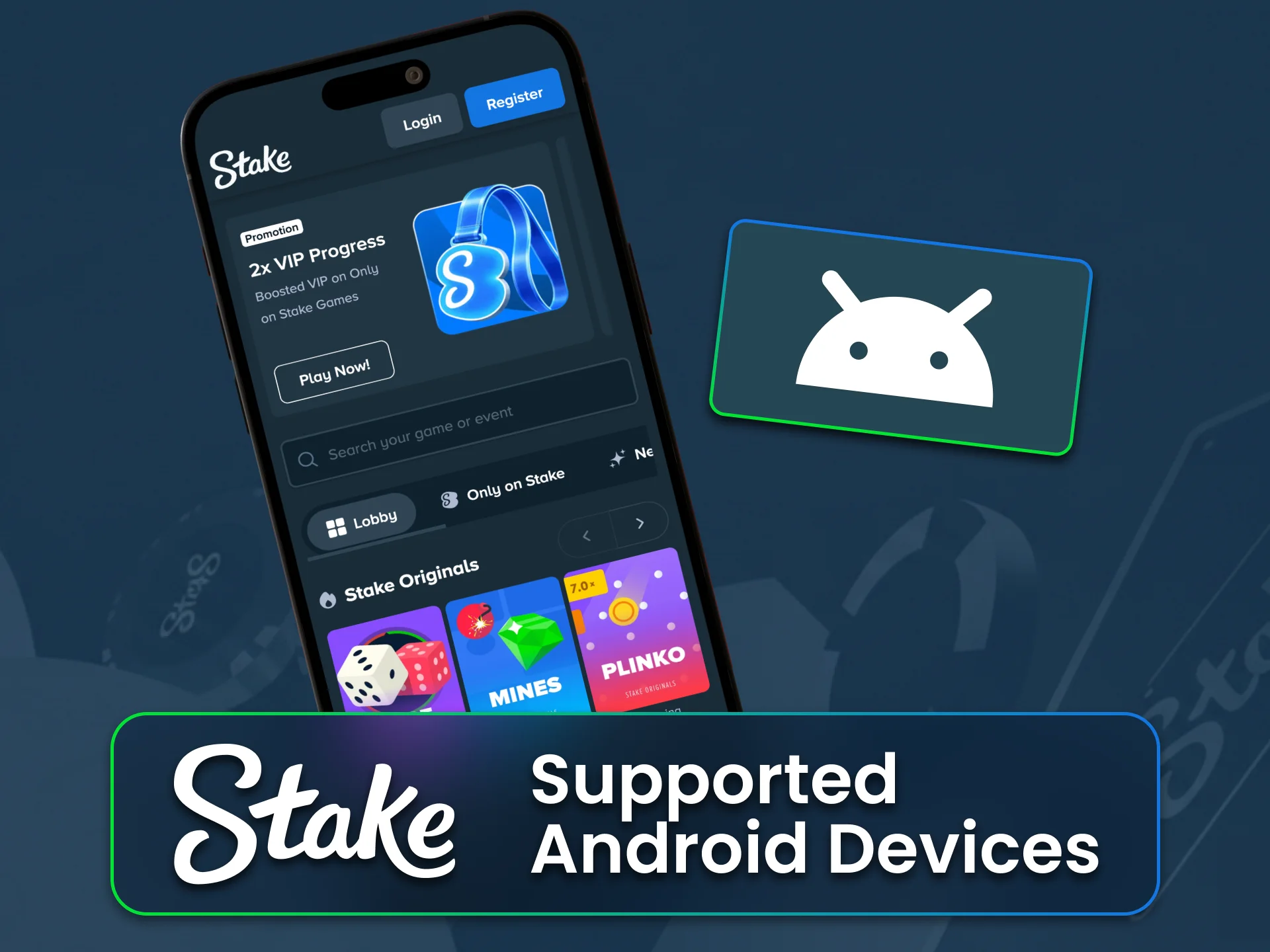 Stake app works even on older Android phones.