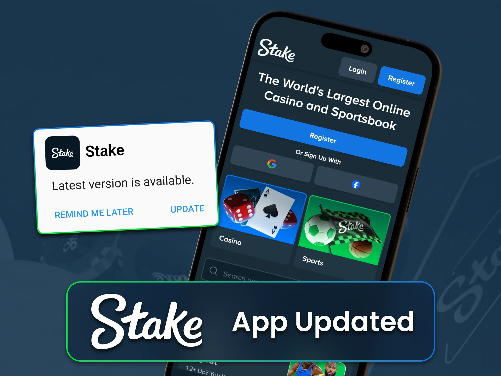 Launch Stake app to get latest updates instantly.