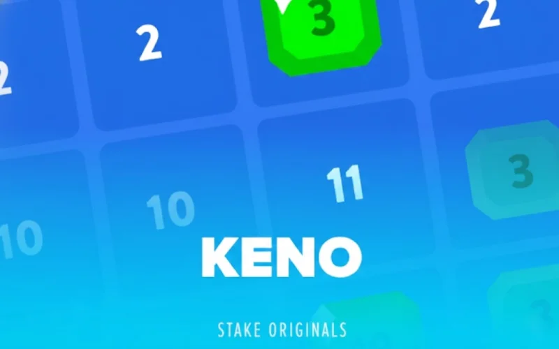 Choose your numbers and risk level in Stake Keno.