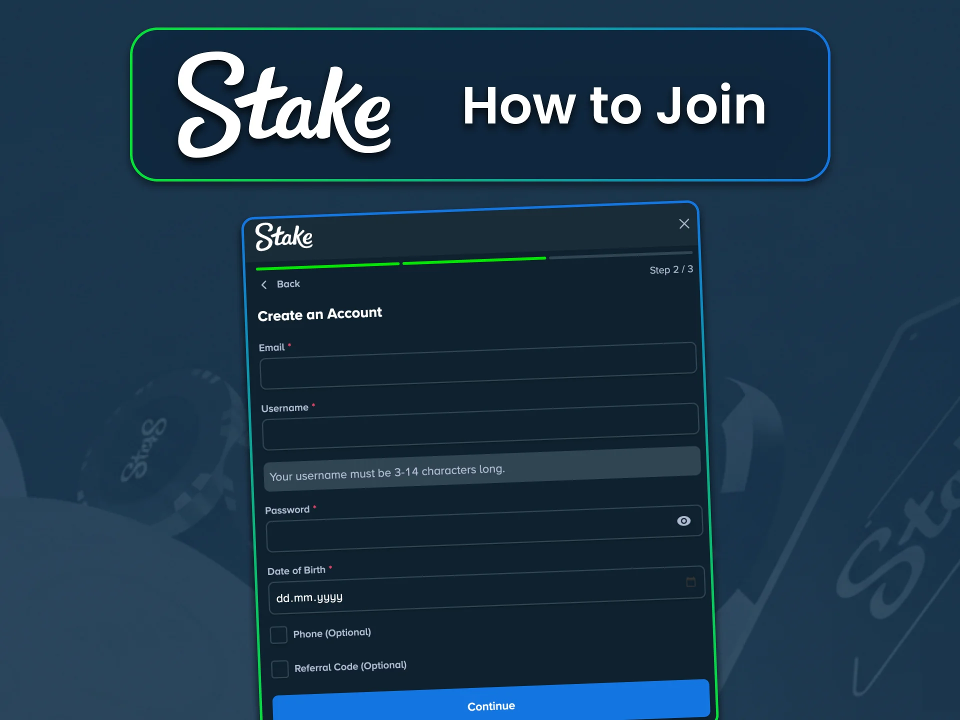 Register on Stake today and start playing.