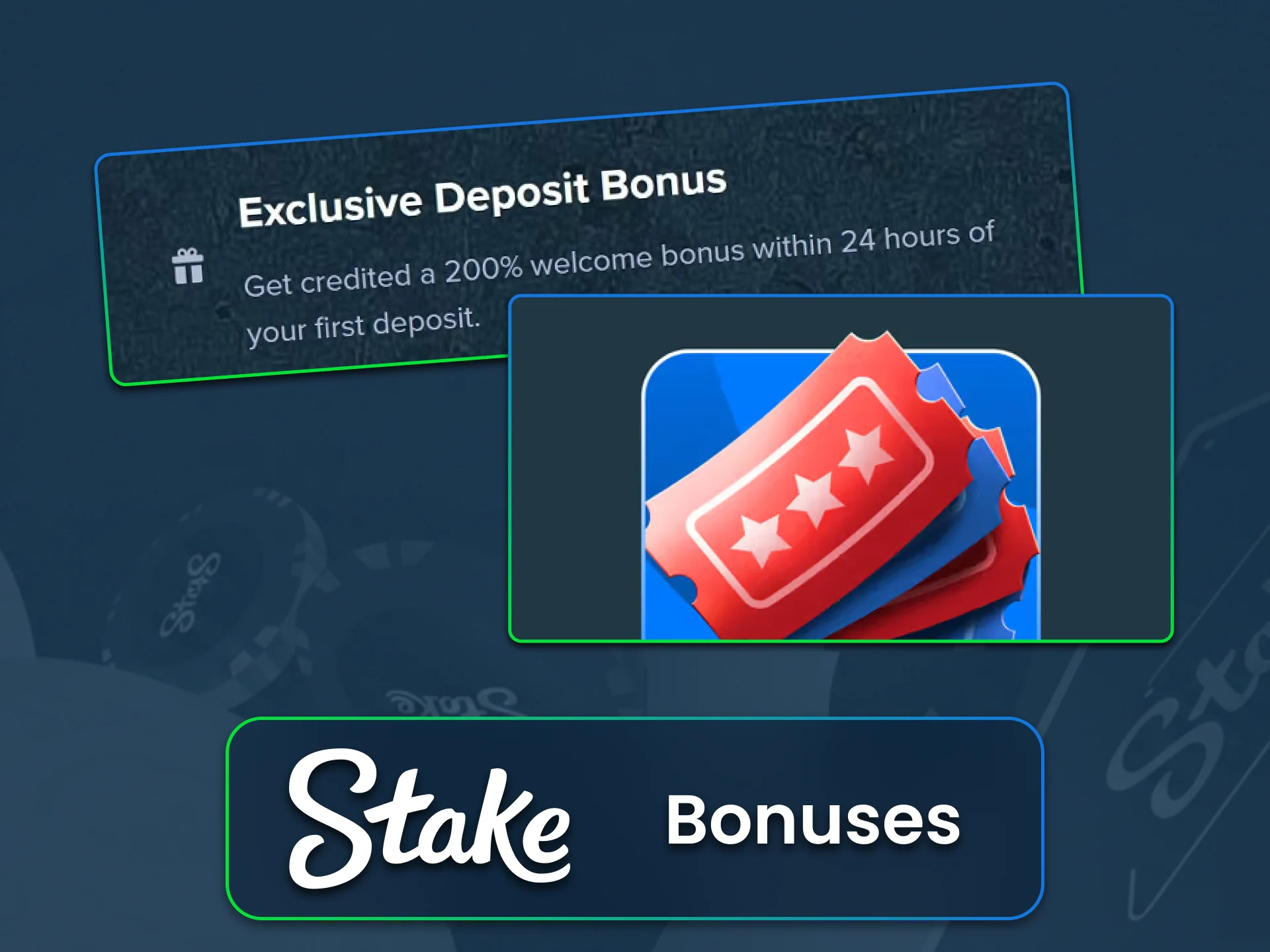 Spin in Stake Originals at Stake, collect lucky tickets, and boost your winning chances.