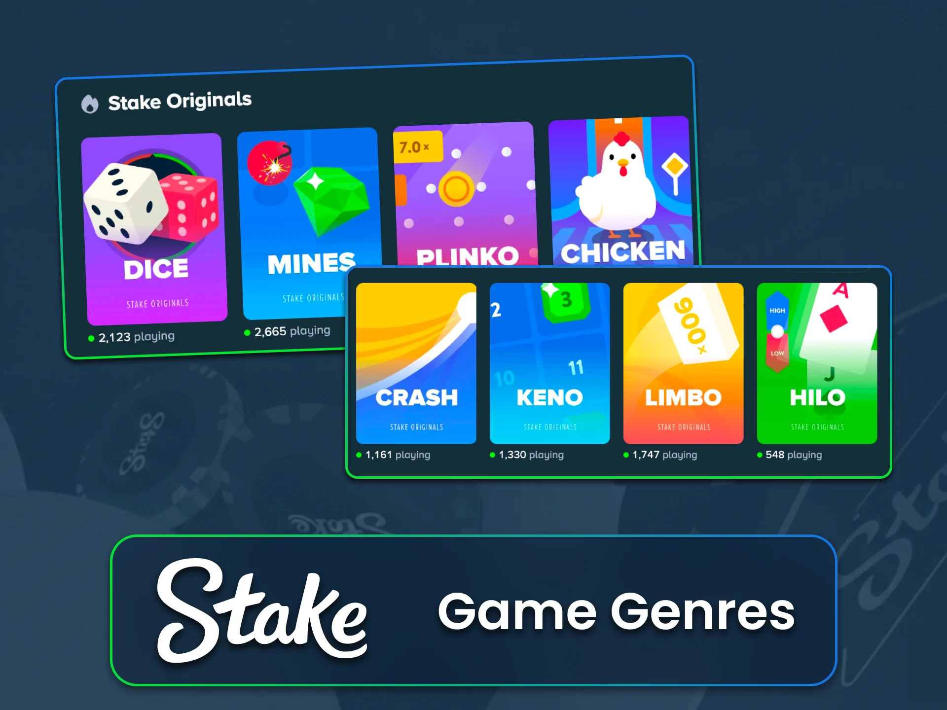 Discover all Stake Original Game genres and choose your favorite category at Stake.