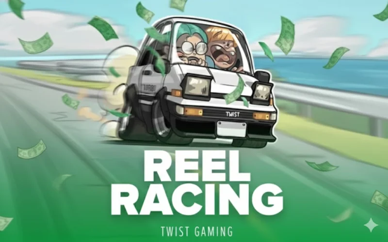 Hit the gas in Reel Racing on Stake and win big.