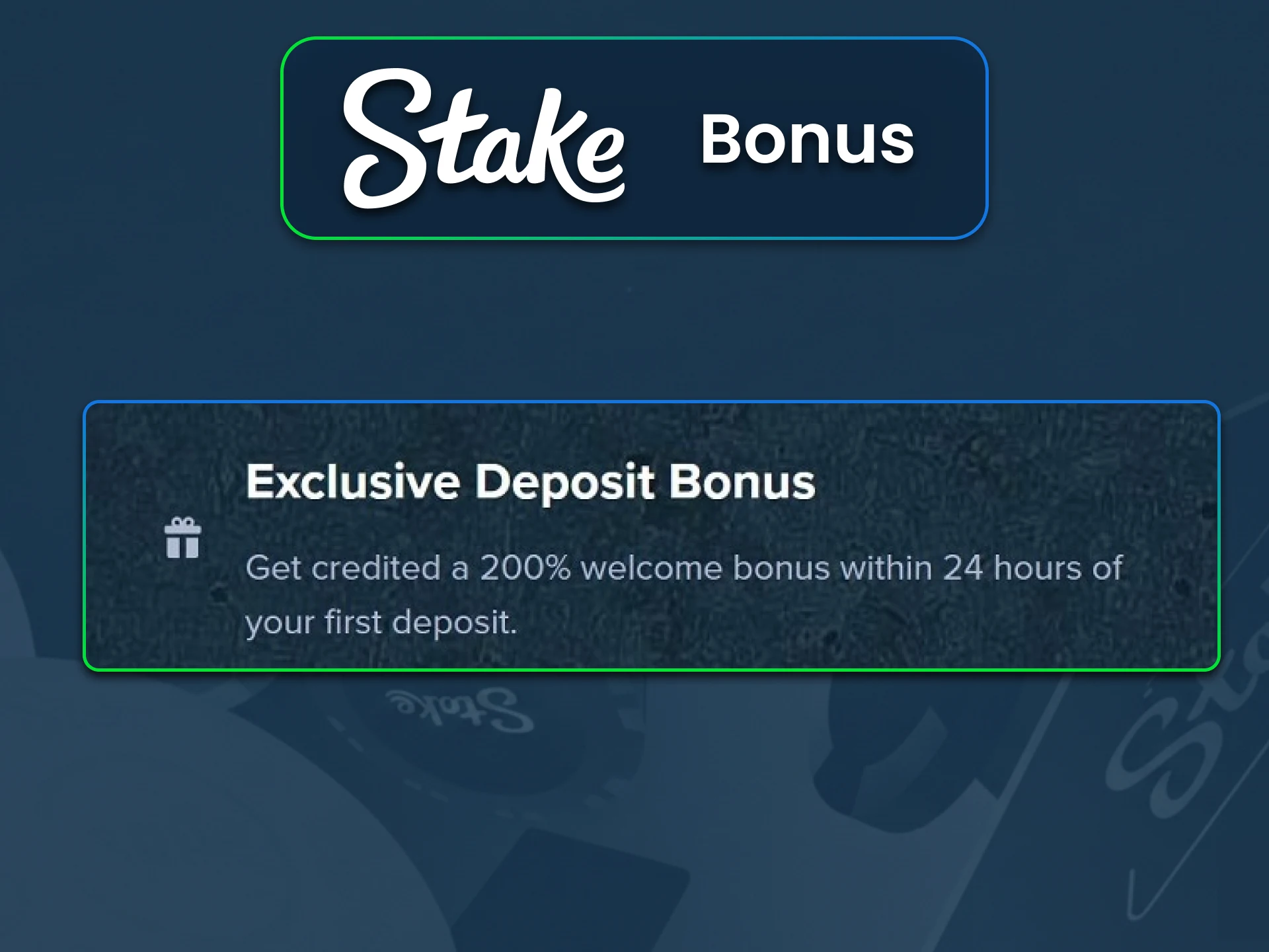 Claim your welcome bonus on Stake now.