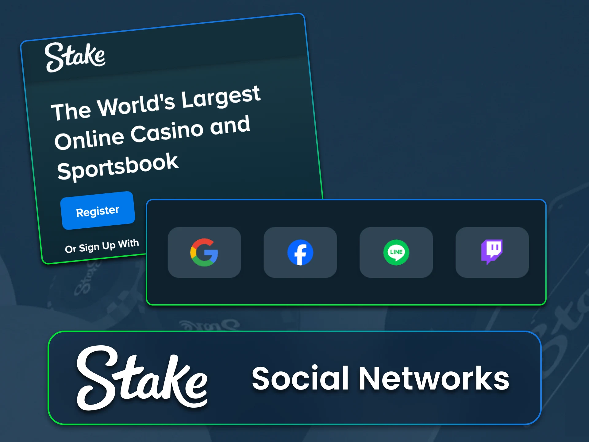 Join Stake fast with your social media account.