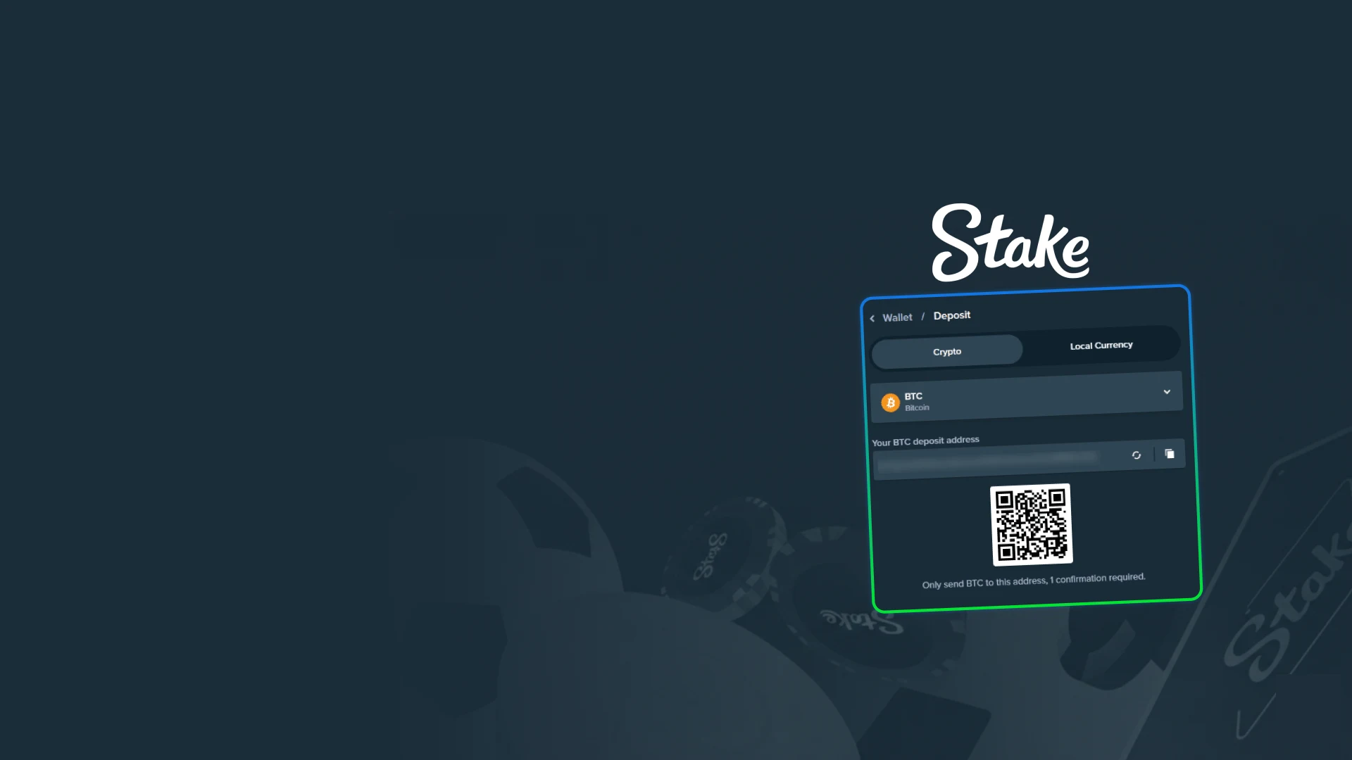 Deposit safely on Stake and enjoy casino games instantly.