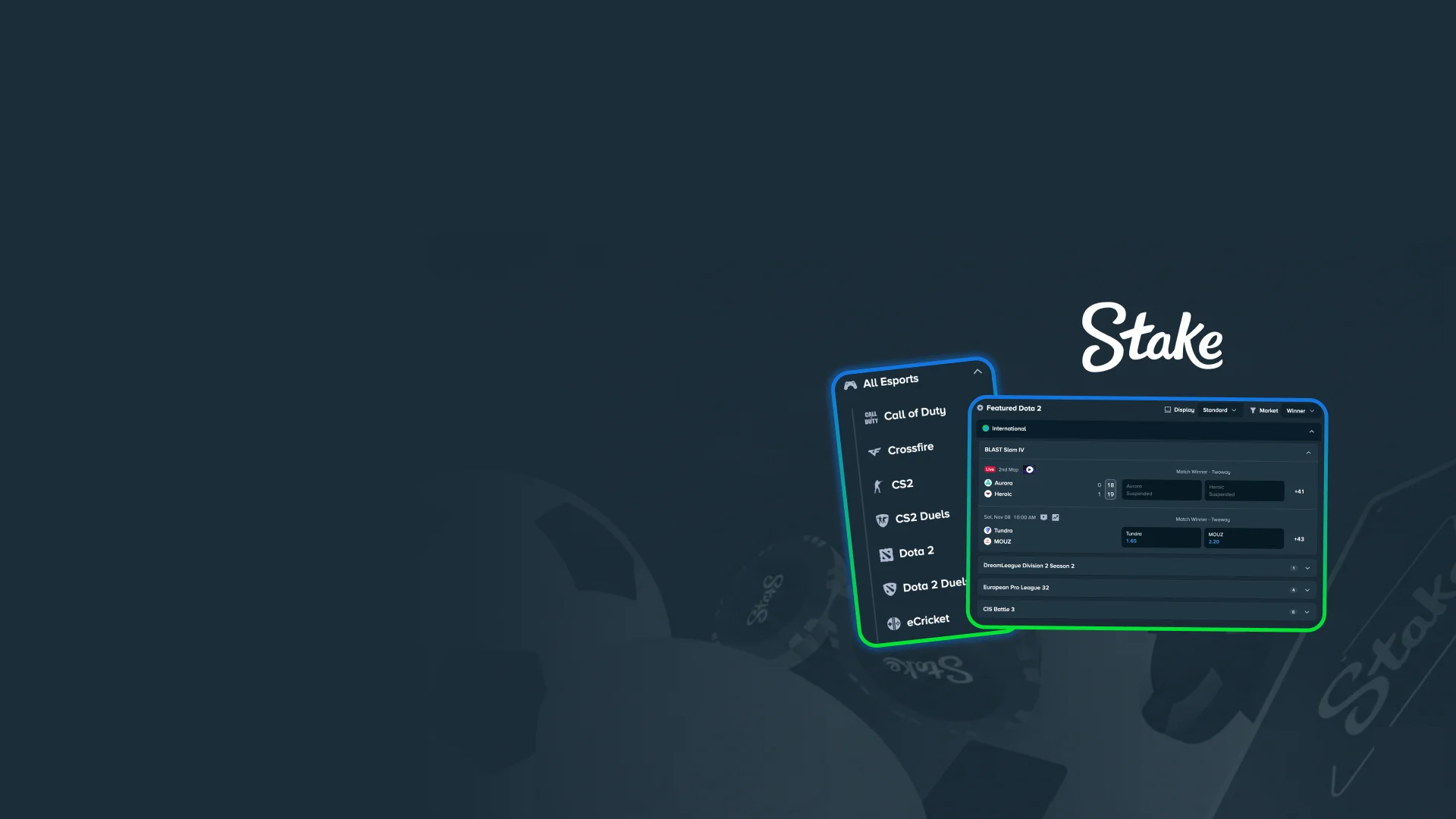 Enjoy licensed Stake Esports betting with bonuses and Indian payments.