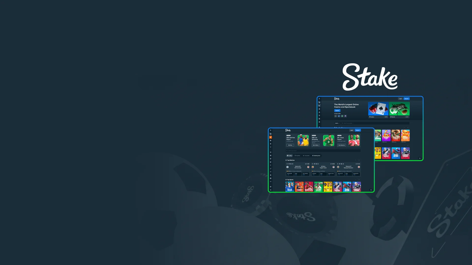 Play and bet at Stake Casino, enjoy cricket, football and thousands of casino games.